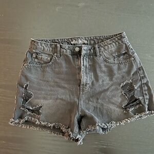 Black Jean shorts